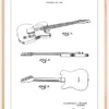 Patent Print - Guitar - White Poster (21x29.7 cm (A4))