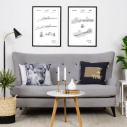 Patentritning - Gevär I Poster (21x29.7 cm (A4))