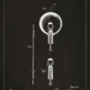 Patentritning - Glödlampa B - Svart Poster (21x29.7 cm (A4))