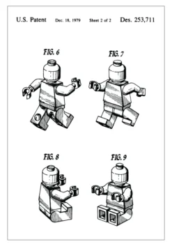 Patentritning - Lego II Poster (21x29.7 cm (A4))
