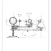 Patentritning - Planetarium - Vit Poster (21x29.7 cm (A4))