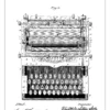 Patentritning - Skrivmaskin Poster (21x29.7 cm (A4))