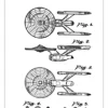 Patentritning - Star Trek - USS Enterprise Poster (21x29.7 cm (A4))