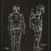 Patentritning - Star Wars - Boba Fett - Svart Poster (21x29.7 cm (A4))