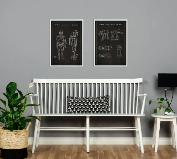 Patentritning - Star Wars - Boba Fett - Svart Poster (21x29.7 cm (A4))