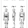 Patentritning - Star Wars - C-3PO Poster (21x29.7 cm (A4))