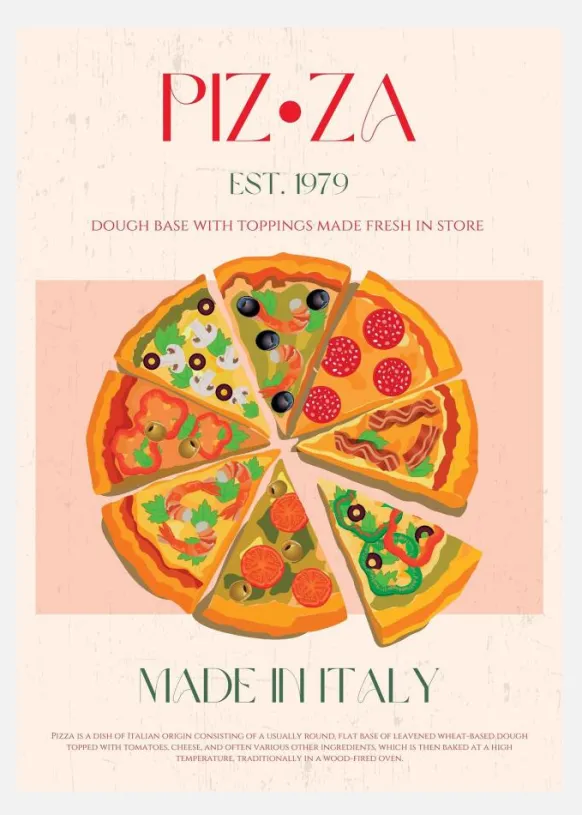 Pizza Canvastavla (30x40 cm)