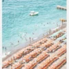 Positano Beach Scene Canvastavla (30x40 cm)