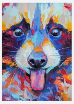Raccoon Painting II Canvastavla (30x40 cm)