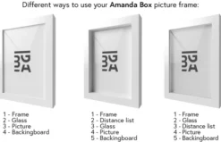 Ram Amanda Box Glas Vit 20x30 cm