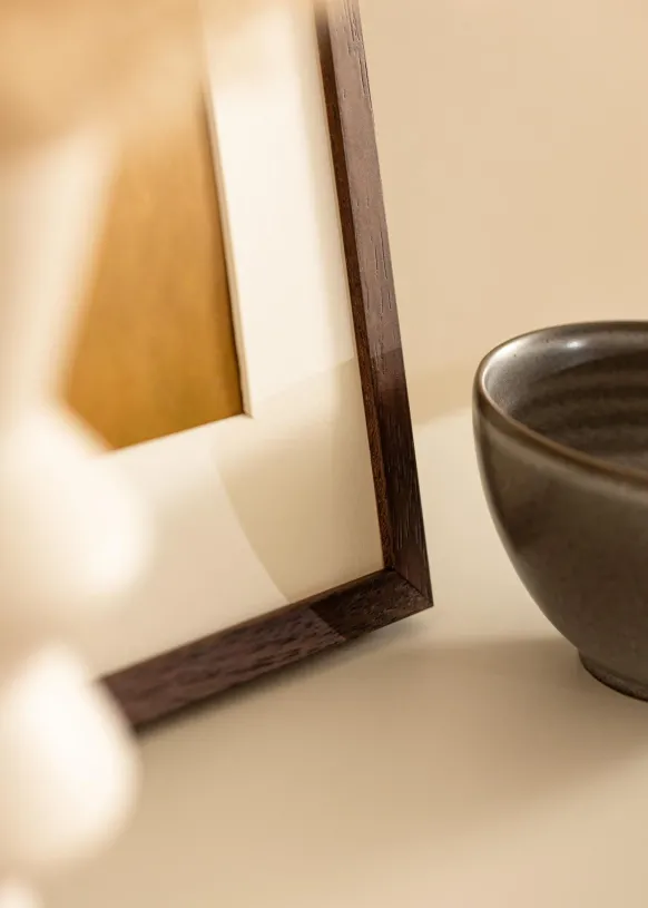 Ram Ares Teak 20x30 cm - Passepartout Vit 10x21 cm
