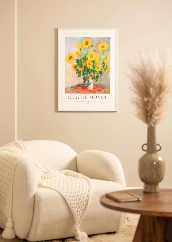 Ram Ares Vit Ek 45x60 cm - Passepartout Vit 34x48 cm