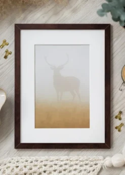 Ram BGA Classic Valnöt 50x70 cm - Dubbel Passepartout Vit 42x59,4 cm (A2)