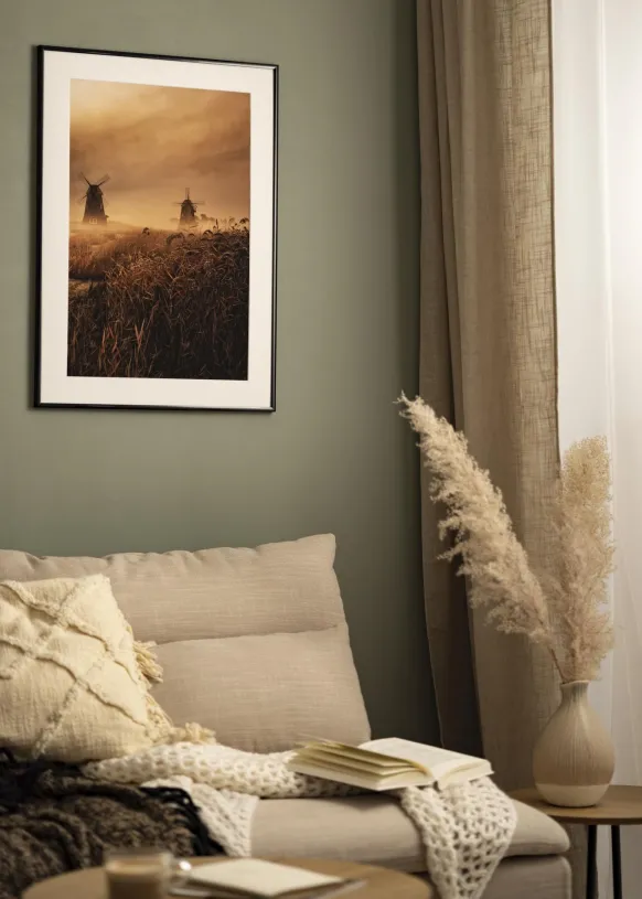 Ram BGA Modern Style Svart 10x10 cm - Passepartout Vit 7x7 cm