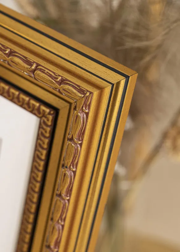 Ram Birka Premium Glas Guld 30x30 cm