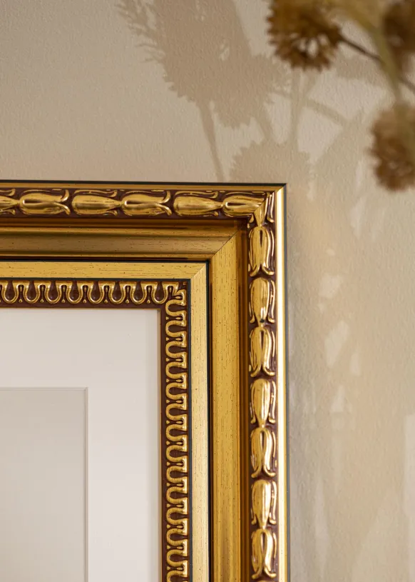 Ram Birka Premium Glas Guld 30x30 cm