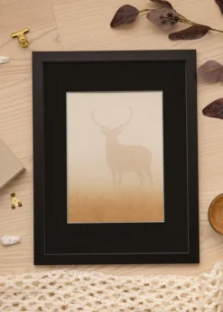 Ram Black Wood 15x20 cm - Passepartout Svart 11x15 cm