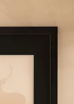 Ram Black Wood 40x70 cm - Passepartout Svart 25x60 cm