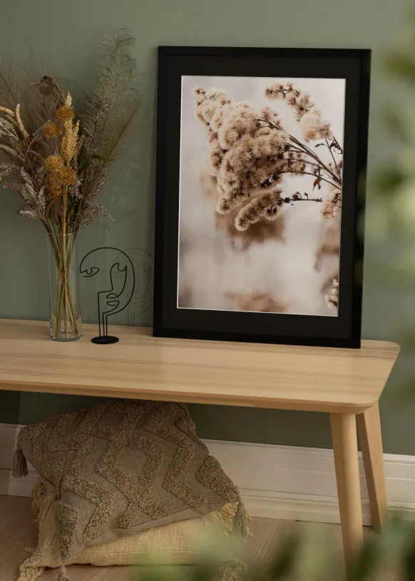 Ram Black Wood 35x50 cm - Passepartout Svart 24x30 cm