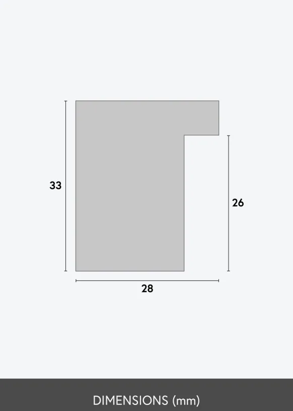 Ram Cotswold Elfenben 42x59,4 cm - Passepartout Vit 25x38 cm