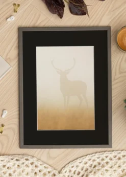 Ram Edsbyn Grafit 30x40 cm - Passepartout Svart 21x29,7 cm (A4)