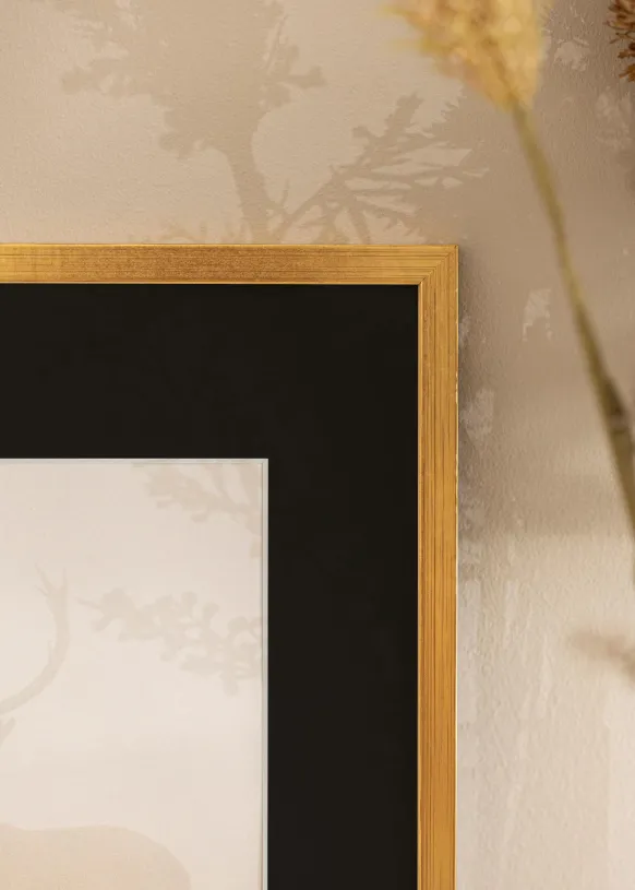 Ram Edsbyn Guld 30x40 cm - Passepartout Svart 20x28 cm