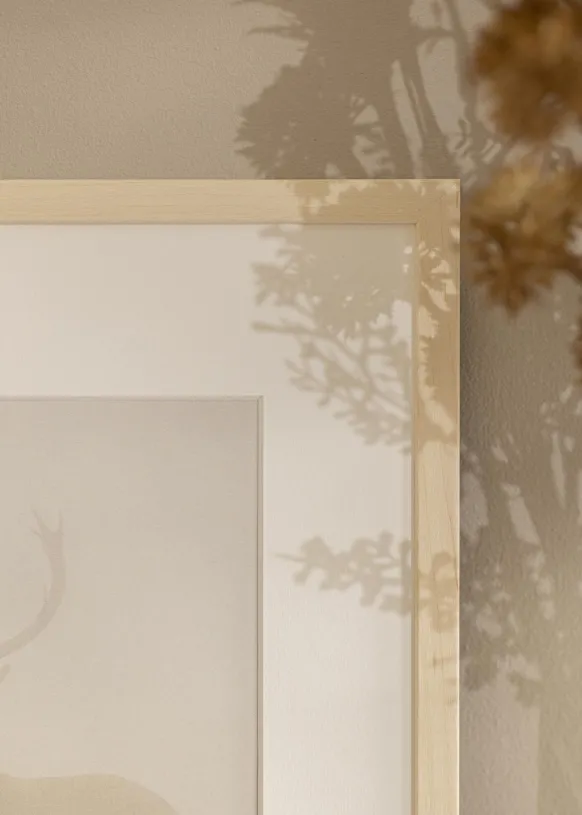 Ram Edsbyn Lönn 30x70 cm - Passepartout Vit 20x60 cm