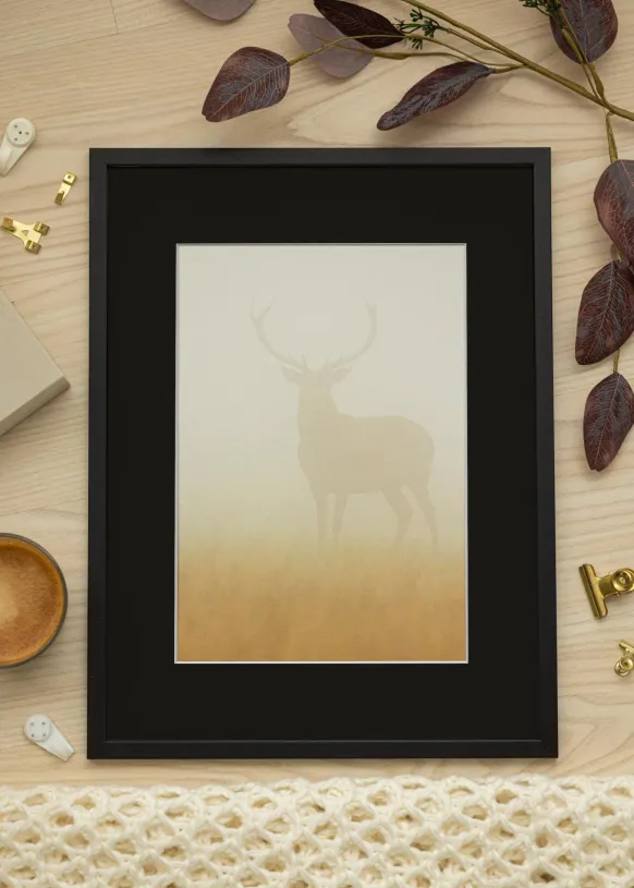 Ram Edsbyn Svart 40x70 cm - Passepartout Svart 28x58 cm