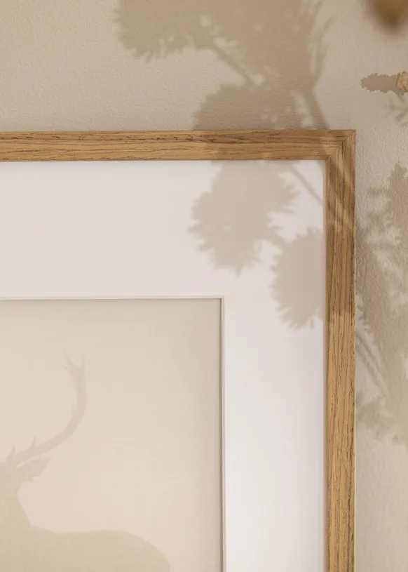 Ram Edsbyn Teak 50x70 cm - Passepartout Vit 40x60 cm
