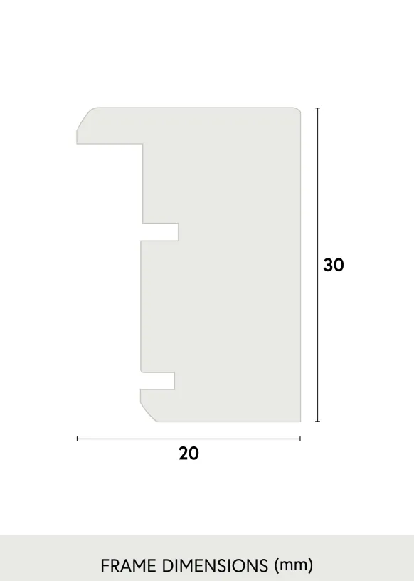 Ram Elegant Box Glas Brun 50x70 cm