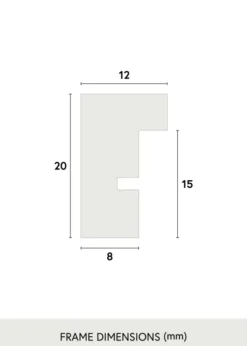 Ram E-Line Vit 50x50 cm - Passepartout Vit 35x35 cm