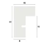 Ram E-Line Wide Vit 70x100 cm - Passepartout Vit 60x90 cm