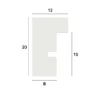 Ram E-Line Wide Vit 70x100 cm - Passepartout Svart 61x91,5 cm