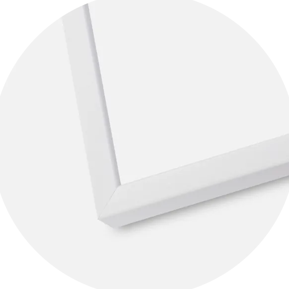 Ram E-Line Wide Vit 70x100 cm - Passepartout Svart 61x91,5 cm