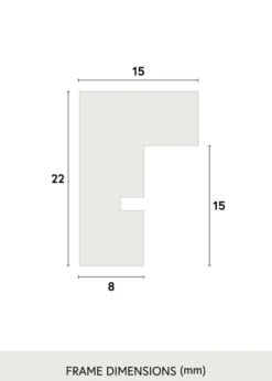 Ram E-Line Wide Vit 70x100 cm - Passepartout Vit 61x91,5 cm