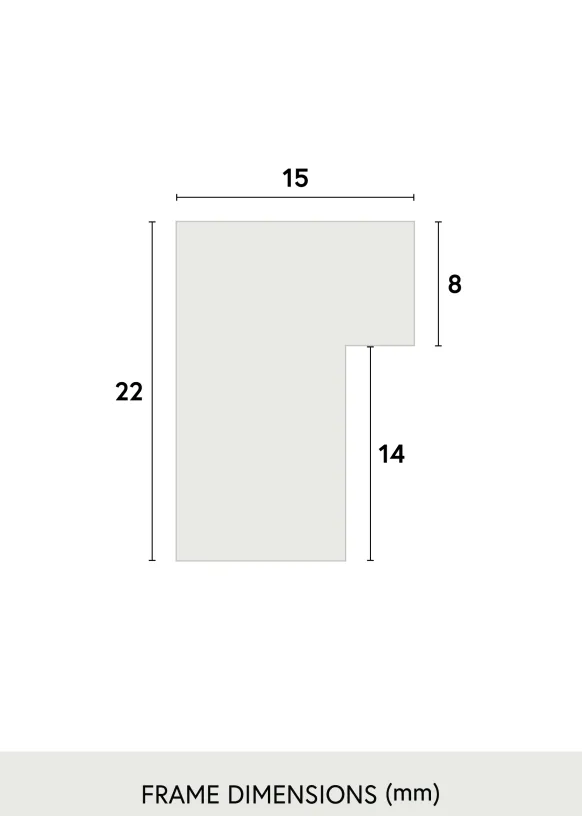 Ram Exklusiv Glas Vit 15x15 cm