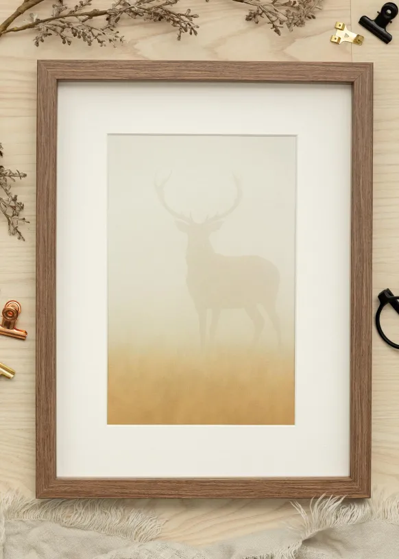 Ram Fiorito Glas Mörk Ek 30x30 cm