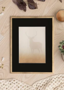 Ram Galant Guld 40x50 cm - Passepartout Svart 30x40 cm