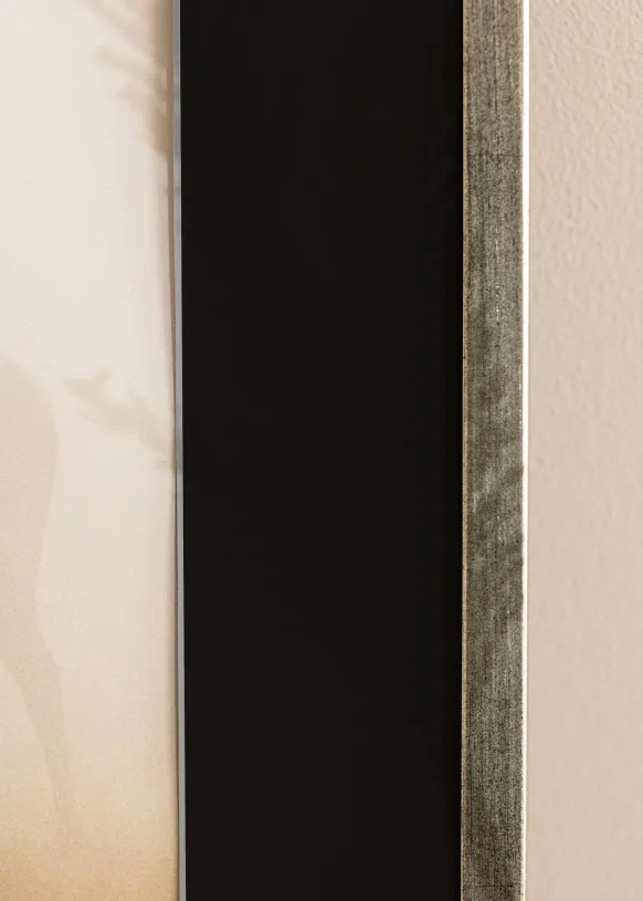 Ram Galant Silver 30x40 cm - Passepartout Svart 20x30 cm