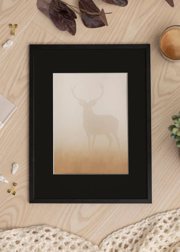 Ram Galant Svart 40x40 cm - Passepartout Svart 30x30 cm