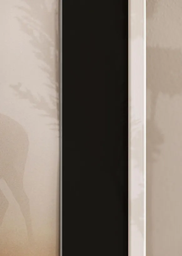Ram Galant Vit 40x50 cm - Passepartout Svart 28x35 cm