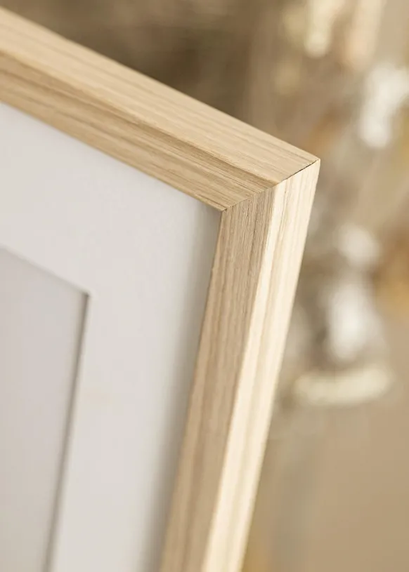 Ram Grimsåker Ek 20x25 cm - Passepartout Vit 13x19,5 cm