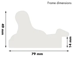 Ram Gysinge Premium Glas Guld 50x70 cm