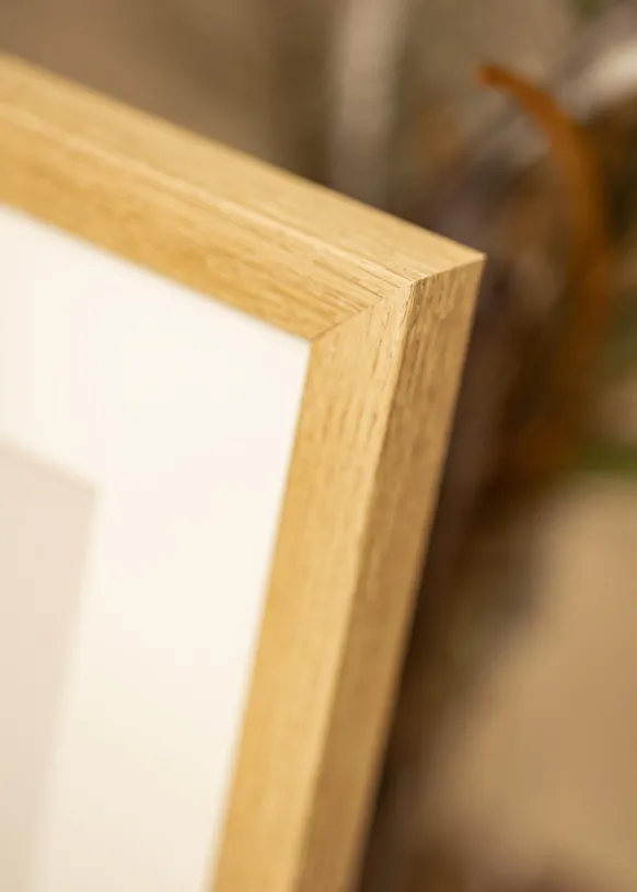 Ram Hermes Naturlig Ek 20x20 cm - Passepartout Vit 4x4 inches