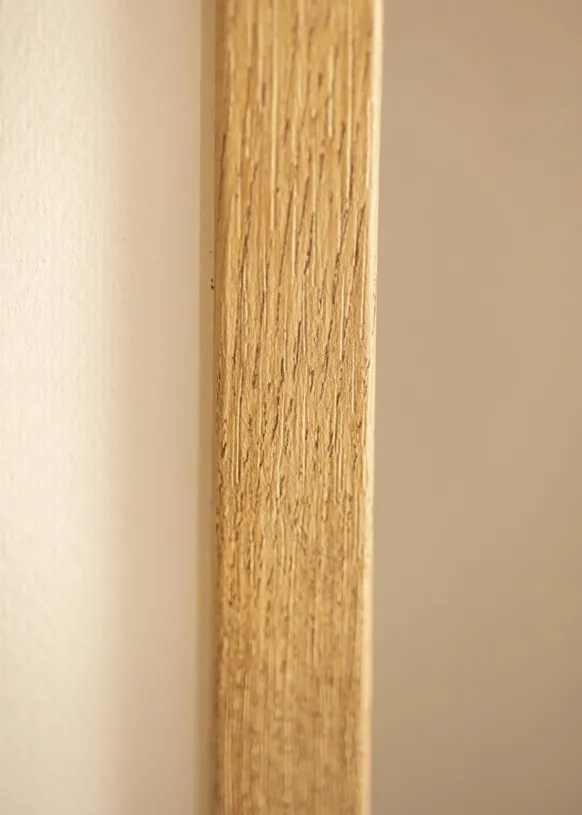 Ram Hermes Naturlig Ek 20x20 cm - Passepartout Vit 4x4 inches