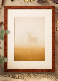 Ram Hermes Valnöt 40x50 cm - Passepartout Vit 30x41 cm