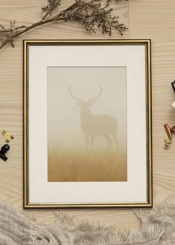 Ram Horndal Guld 35x35 cm