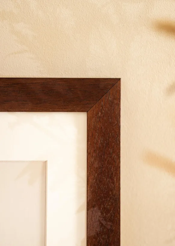 Ram Juno Teak 40x50 cm - Passepartout Vit 29,7x42 cm