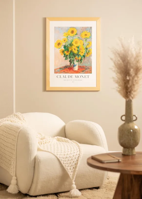Ram Juno Trä 60x80 cm - Passepartout Vit 49,3x68,5 cm