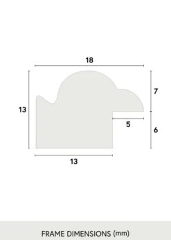 Ram Line Glas Svart 15x23 cm